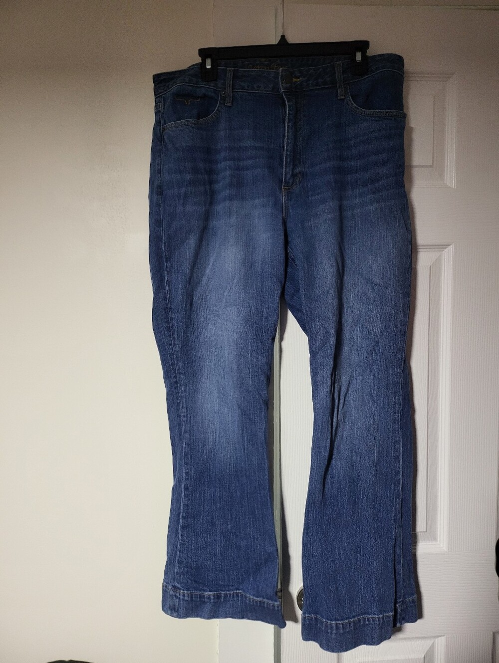 Kimes Ranch Womens Jennifer Ultra High Rise Wide Flare Mid Wash Jeans Size 16 30 - Picture 7 of 12